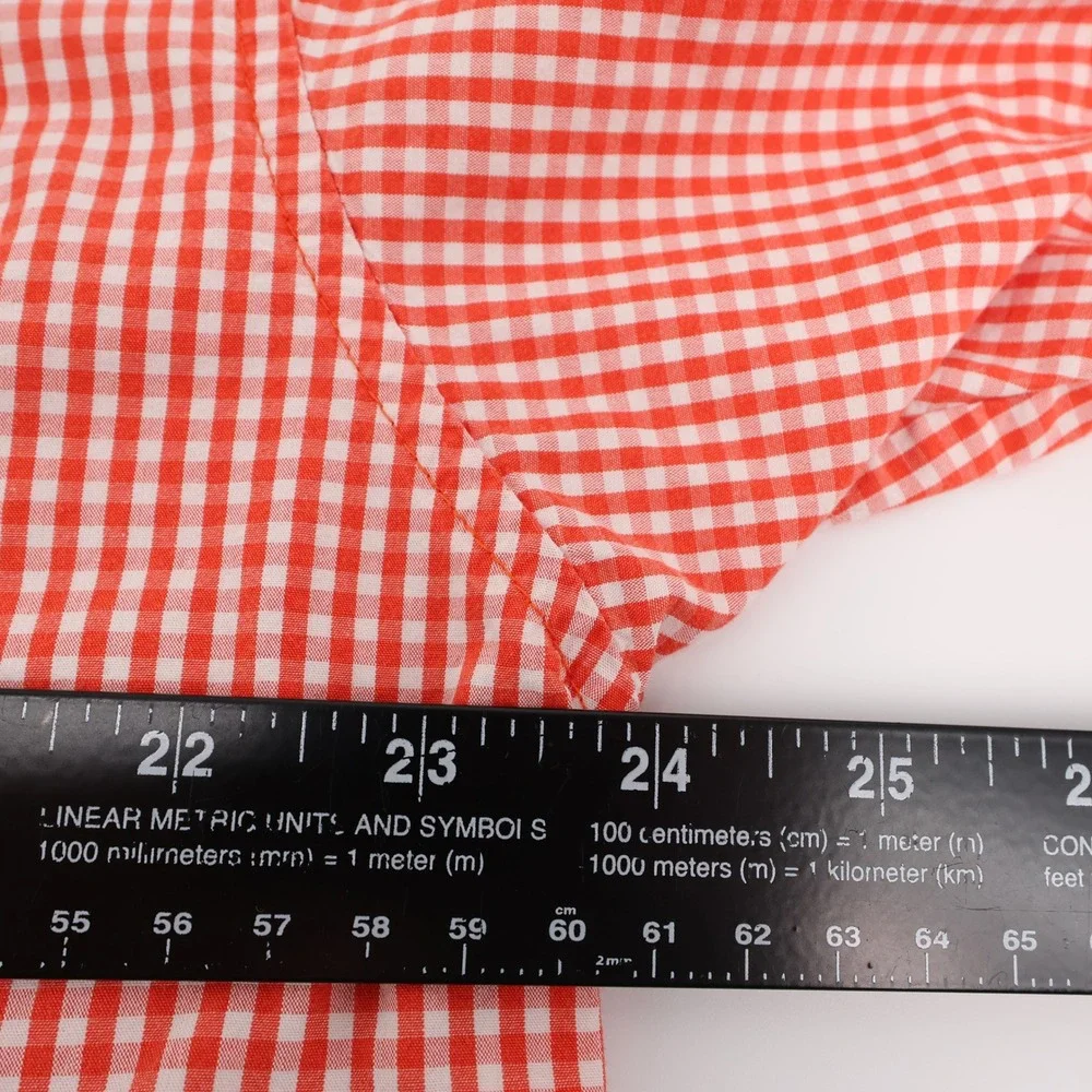 Clemson Tigers‎ Columbia Super Bonehead Gingham Long Sleeve Shirt Orange Mens M